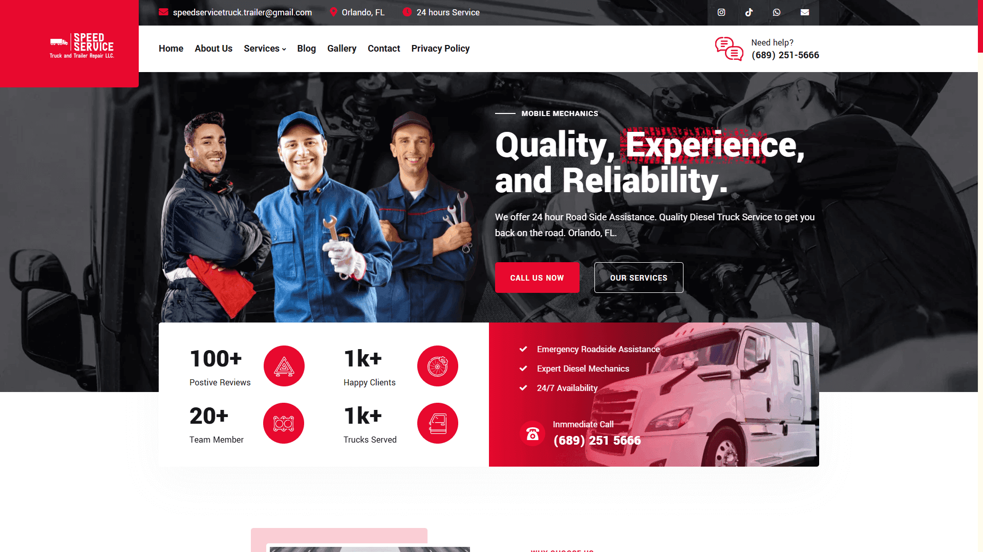 Roadside Assistance Website